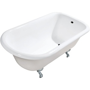 image:imageKingston VCTND483117W1 Roll Top Clawfoot Tub WhitePolished ChromeWhitePolished Chrome