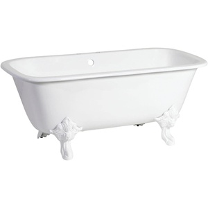 image:imageKingston VCTQ7D6732NLW Iron Double Ended Clawfoot Tub WhiteWhite