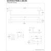 image:imageKingston BAHK60278C Towel Bar Bathroom Accessory Set Polished Chrome  Lasdun collection 3Piece 18 Stainless steel construction Includes mounting hardwareBrushed Brass
