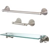 image:imageKingston BAK297289SN Towel Bar Bathroom Accessory Set Brushed Nickel  Governor collection 3Piece 18 High quality brass construction Includes mounting hardwareBrushed Nickel