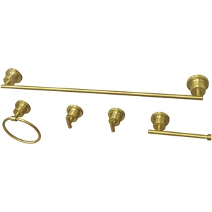 image:imageKingston BAH8212478SN Bar Bathroom Accessory Set Brushed NickelBrushed Brass