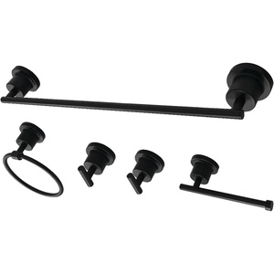 image:imageKingston BAH8212478SN Bar Bathroom Accessory Set Brushed NickelMatte Black