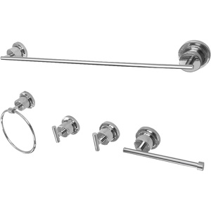 image:imageKingston BAH8212478SN Bar Bathroom Accessory Set Brushed NickelPolished Chrome