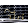 image:imageKingston Brass KB1792ALBS Heritage 8Inch Centerset Kitchen Faucet Polished BrassBrushed Brass