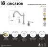 image:imageKingston Brass KB1798PLLS Heritage 8Inch Centerset Kitchen Faucet Brushed Nickel  Heritage collection Doublehandle Solid brass construction for durability Durable washerless cartridgePolished Brass