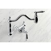 image:imageKingston KS2101AL Wall Mount Pot Filler Faucet Polished Chrome  Heritage collection Solid brass construction for durability Dripfree ceramic disc cartridgePolished Chrome