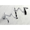 image:imageKingston KS2101AL Wall Mount Pot Filler Faucet Polished Chrome  Heritage collection Solid brass construction for durability Dripfree ceramic disc cartridgePolished Chrome