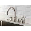 image:imageKingston KS2798BPLBS Widespread Kitchen Faucet Brushed Nickel