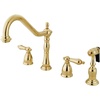 image:imageKingston Brass KB1792ALBS Heritage 8Inch Centerset Kitchen Faucet Polished BrassPolished Brass