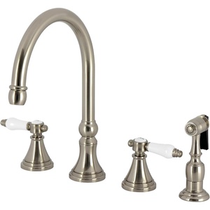 image:imageKingston KS2798BPLBS Widespread Kitchen Faucet Brushed Nickel