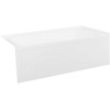 image:imageAqua Eden VTAP603216L 60Inch Acrylic AntiSkid 3Wall Alcove Tub with Left Hand Drain Hole WhiteWhite