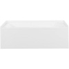 image:imageAqua Eden VTAP603216L 60Inch Acrylic AntiSkid 3Wall Alcove Tub with Left Hand Drain Hole WhiteWhite