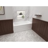 image:imageAqua Eden VTAP603216L 60Inch Acrylic AntiSkid 3Wall Alcove Tub with Left Hand Drain Hole WhiteWhite