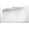image:imageAqua Eden VTAP603216L 60Inch Acrylic AntiSkid 3Wall Alcove Tub with Left Hand Drain Hole WhiteWhite