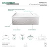 image:imageAqua Eden VTAP603216L 60Inch Acrylic AntiSkid 3Wall Alcove Tub with Left Hand Drain Hole WhiteWhite