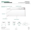 image:imageAqua Eden VTAP603216L 60Inch Acrylic AntiSkid 3Wall Alcove Tub with Left Hand Drain Hole WhiteWhite
