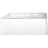 image:imageAqua Eden VTAP603216L 60Inch Acrylic AntiSkid 3Wall Alcove Tub with Left Hand Drain Hole WhiteWhite