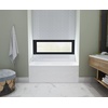 image:imageAqua Eden VTAP603216L 60Inch Acrylic AntiSkid 3Wall Alcove Tub with Left Hand Drain Hole WhiteWhite