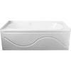 image:imageAqua Eden VTAP603216L 60Inch Acrylic AntiSkid 3Wall Alcove Tub with Left Hand Drain Hole WhiteWhite