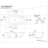 image:imageKingston VCTPN653517 65 Cast Iron Oval DropIn Tub White