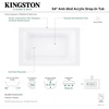 image:imageKingston VTPN543419T Acrylic Rectangular DropIn Tub Glossy WhiteGlossy White