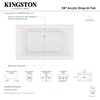 image:imageKingston VTPN593619C 59 Acrylic DropIn Tub Glossy White  With reversible drain Acrylic construction for easy repair and durability Designed for dropin or undermount installationGlossy White