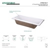image:imageKingston VTPN672817 67 Acrylic Rectangular DropIn Tub Glossy White  With reversible drain Acrylic construction for easy repair and durability Dropin installation Rectangular shape