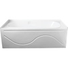 image:imageAqua Eden VTAP603216L 60Inch Acrylic AntiSkid 3Wall Alcove Tub with Left Hand Drain Hole WhiteWhite