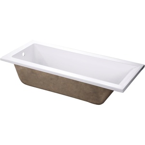 image:imageKingston VTPN672817 67 Acrylic Rectangular DropIn Tub Glossy White  With reversible drain Acrylic construction for easy repair and durability Dropin installation Rectangular shape