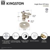image:imageKingston Brass CC54302XK 58Inch OD X 12Inch or 716Inch Slip Joint QuarterTurn Angle Stop Valve with Flange Polished BrassBrushed Nickel