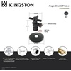 image:imageKingston Brass CC54302XK 58Inch OD X 12Inch or 716Inch Slip Joint QuarterTurn Angle Stop Valve with Flange Polished BrassMatte Black