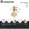 image:imageKingston Brass CC54302XK 58Inch OD X 12Inch or 716Inch Slip Joint QuarterTurn Angle Stop Valve with Flange Polished BrassPolished Brass