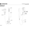 image:imageKingston KX82651AE Shower Scape Hand Shower Kit Polished Chrome  Brassstainless steeland ABS construction Brass construction wall outlet Includes ABS wall bracket steel hoseMatte Black