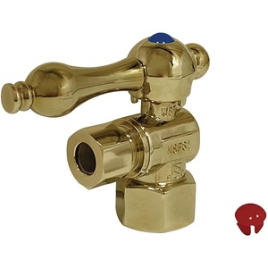image:imageKingston CC43102 QuarterTurn Angle ShutOff Valve Polished BrassPolished Brass