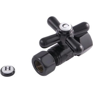image:imageKingston CC44450X QuarterTurn Straight ShutOff Valve Matte Black