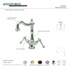 image:imageKingston Brass KS1498BL Heritage Vessel Sink Faucet with 4Inch Plate Brushed Nickel  Heritage collection Doublehandle Solid brass construction for durability Dripfree ceramic disc cartridgeBrushed Nickel