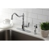 image:imageKingston GSY7700ACLBS SingleHandle Kitchen Faucet Matte BlackPolished Chrome