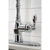 image:imageKingston GSY7700ACLBS SingleHandle Kitchen Faucet Matte BlackPolished Chrome