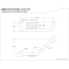 image:imageKingston GBS141012CS2 Angled Stainless Steel Grab Bar Polished BrassPolished Stainless Steel