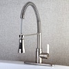 image:imageKingston Brass GSY8878CTL Gourmetier Continental 8Inch Centerset Single Handle Kitchen Faucet with PullDown Sprayer Brushed NickelBrushed Nickel