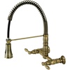 image:imageKingston GS1243AL PreRinse Bridge Kitchen Faucet Antique BrassAntique Brass