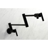 image:imageKingston Brass KS4106CML Manhattan Pot Filler Polished Nickel 235 x 263 x 1113Matte Black