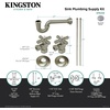 image:imageKingston KPK208 Traditional Plumbing Sink Trim Kit Brushed NickelBrushed Nickel