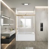 image:imageKingston KVTAM6032L22D1 Alcove LeftHand Drain Tub WhitePolished ChromeWhiteBrushed Brass
