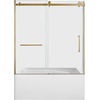 image:imageKingston KVTAM6032L22D1 Alcove LeftHand Drain Tub WhitePolished ChromeWhiteBrushed Brass