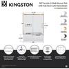 image:imageKingston KVTAM6032L22D1 Alcove LeftHand Drain Tub WhitePolished ChromeWhiteBrushed Brass