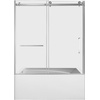 image:imageKingston KVTAM6032L22D1 Alcove LeftHand Drain Tub WhitePolished ChromeWhiteBrushed Nickel