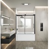 image:imageKingston KVTAM6032L22D1 Alcove LeftHand Drain Tub WhitePolished ChromeWhiteMatte Black