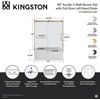 image:imageKingston KVTAM6032L22D1 Alcove LeftHand Drain Tub WhitePolished ChromeWhiteMatte Black