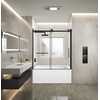 image:imageKingston KVTAM6032L22D1 Alcove LeftHand Drain Tub WhitePolished ChromeWhiteMatte Black